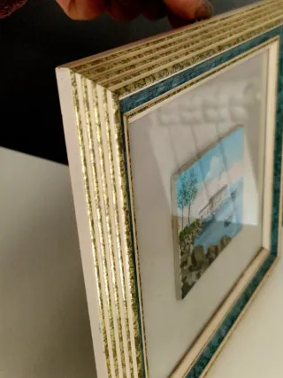 Quadretto con cornice in legno