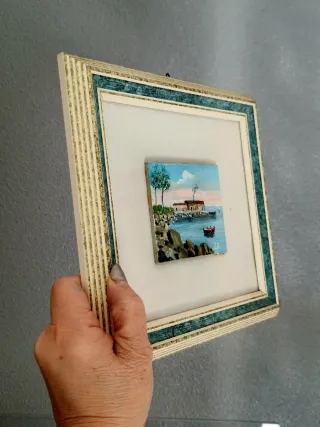 Quadretto con cornice in legno