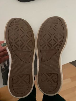 Converse grises bota plataforma