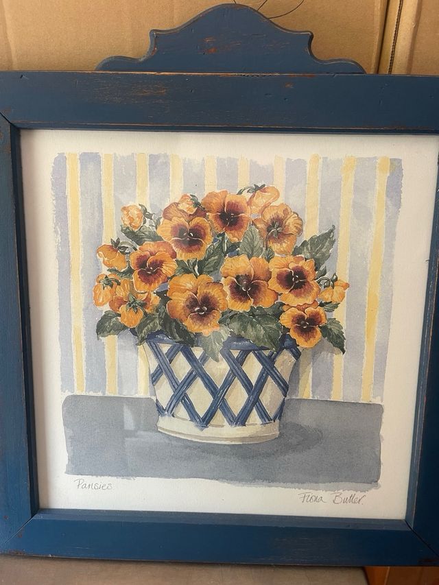 2 Cuadros Benítez Azul y Amarillo