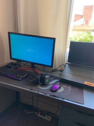 set up+portatil gaming hp