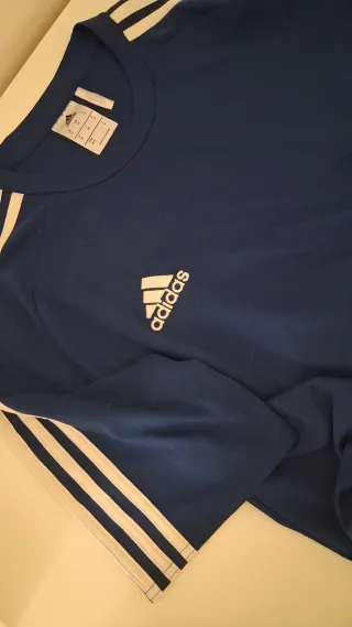 T-shirt Adidas Climalite Azul Tamanho M