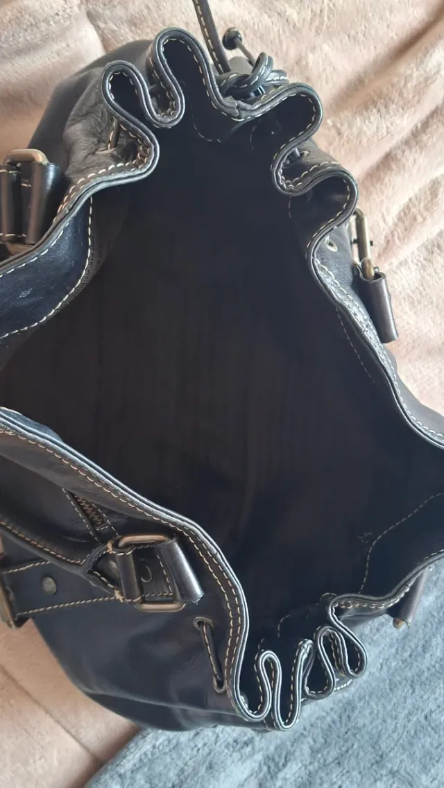 Bolso Purificación García Negro Piel