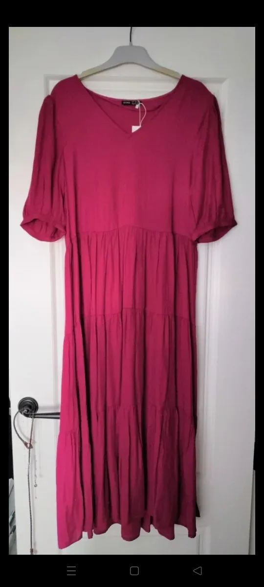 Vestido rosa largo talla M