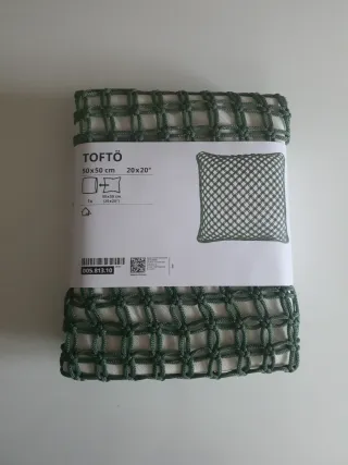 Funda cojín IKEA TOFTÖ verde 50x50cm
