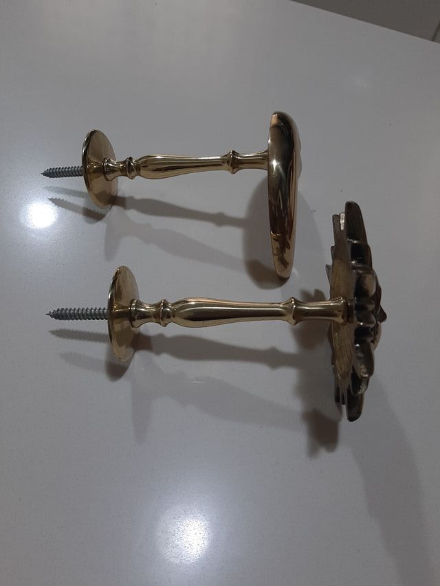 Alzapaños Cortina Latón Sol Luna (4 Piezas)