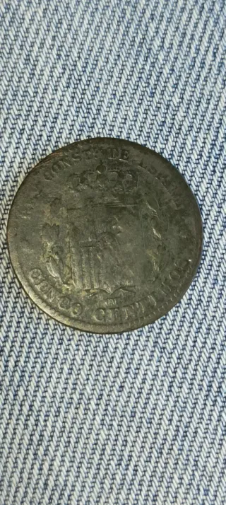 Moneda 5 céntimos Alfonso XII 1879