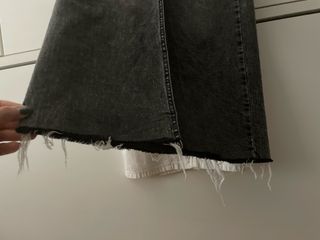 Falda larga vaquera gris Stradivarius T.38