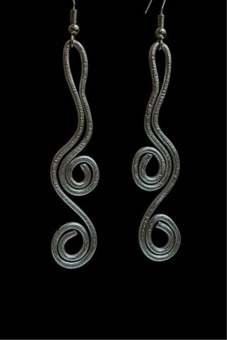 Orecchini earrings a spirale in filo di alluminio