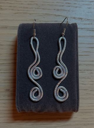 Orecchini earrings a spirale in filo di alluminio