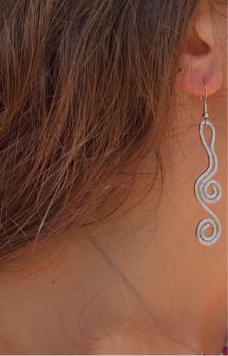 Orecchini earrings a spirale in filo di alluminio
