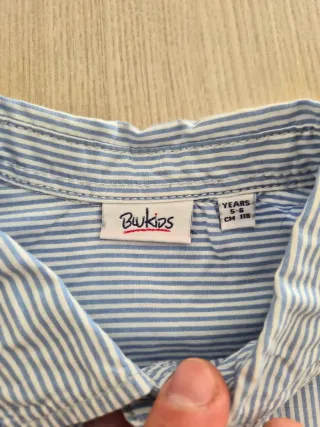 Camicia a righe 5-6 anni