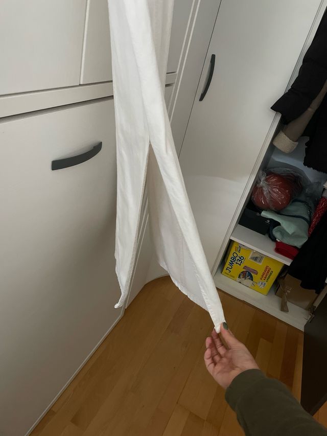 falda larga blanca vaquera. talla 36 