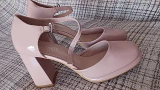 Zapatos de tacón beige/rosa