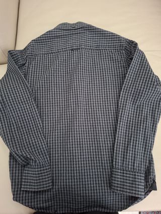 Camicia a quadretti grigio/nera taglia L