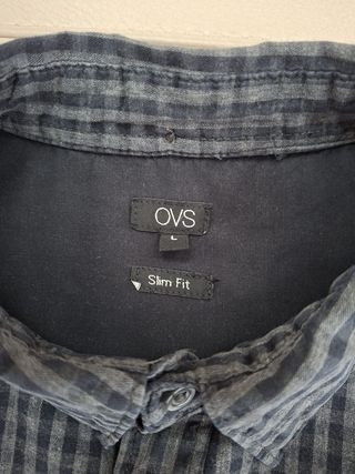 Camicia a quadretti grigio/nera taglia L