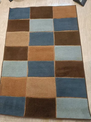 Alfombra de tela con diseño de cuadros