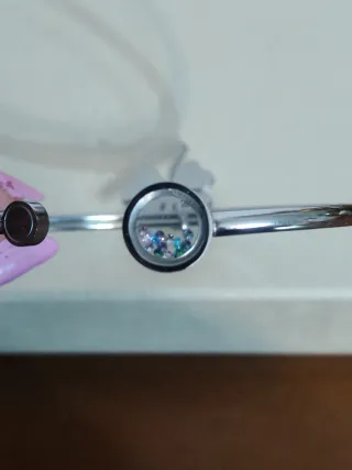 Bracciale acciaio con charm quadrifoglio