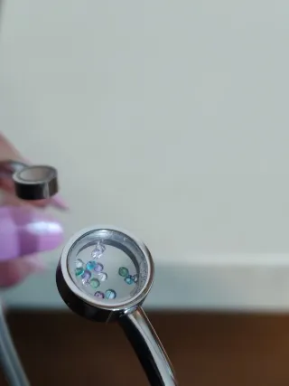 Bracciale acciaio con charm quadrifoglio