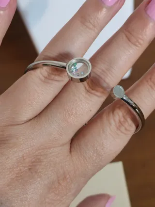 Bracciale acciaio con charm quadrifoglio