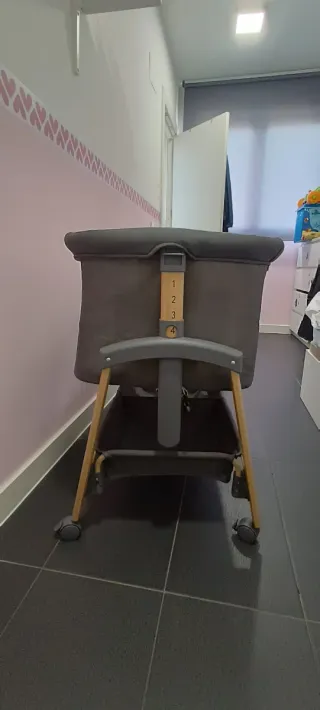 Cuna de colecho gris