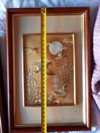 2 Cuadros Decorativos Madera y Papel