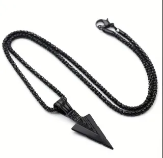 Collana con ciondolo a freccia nera