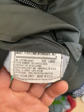 Bomber Alpha Industries MA1 Verde