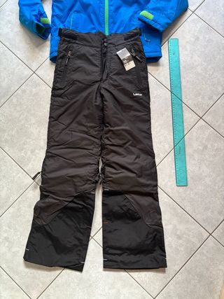 Tuta sci bambino 10 anni blu e nera