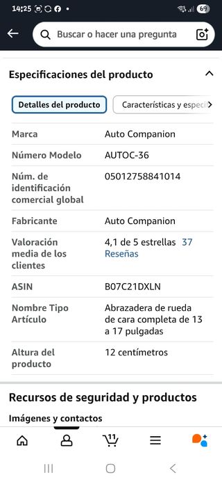 Cepo de seguridad para ruedas