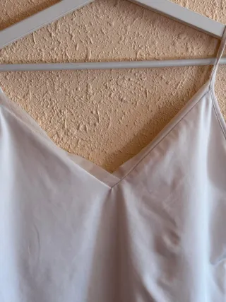 Top blanco tirantes con encaje