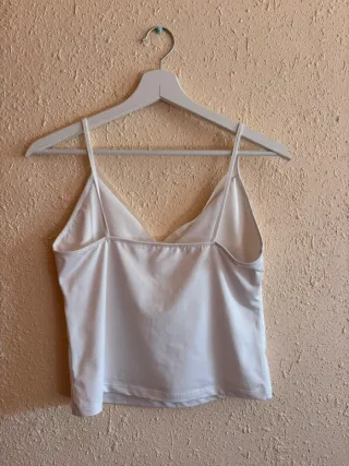 Top blanco tirantes con encaje