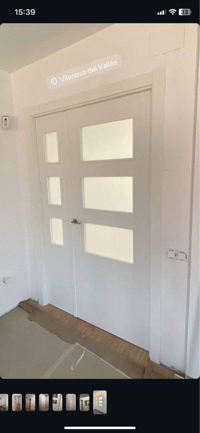 colocación de puertas.