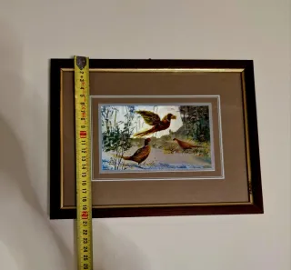 Quadretto vintage con fagiani