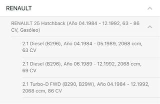 Manguito Agua Renault 25 R25