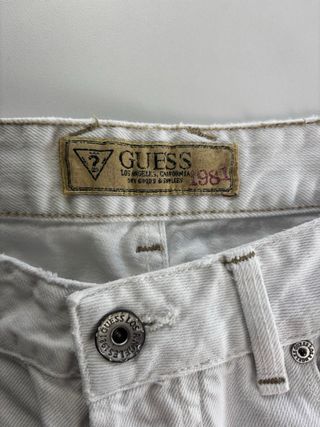 Pantalón vaquero Guess hombre T.34, slim, blanco