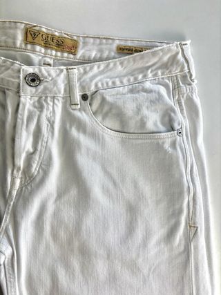 Pantalón vaquero Guess hombre T.34, slim, blanco