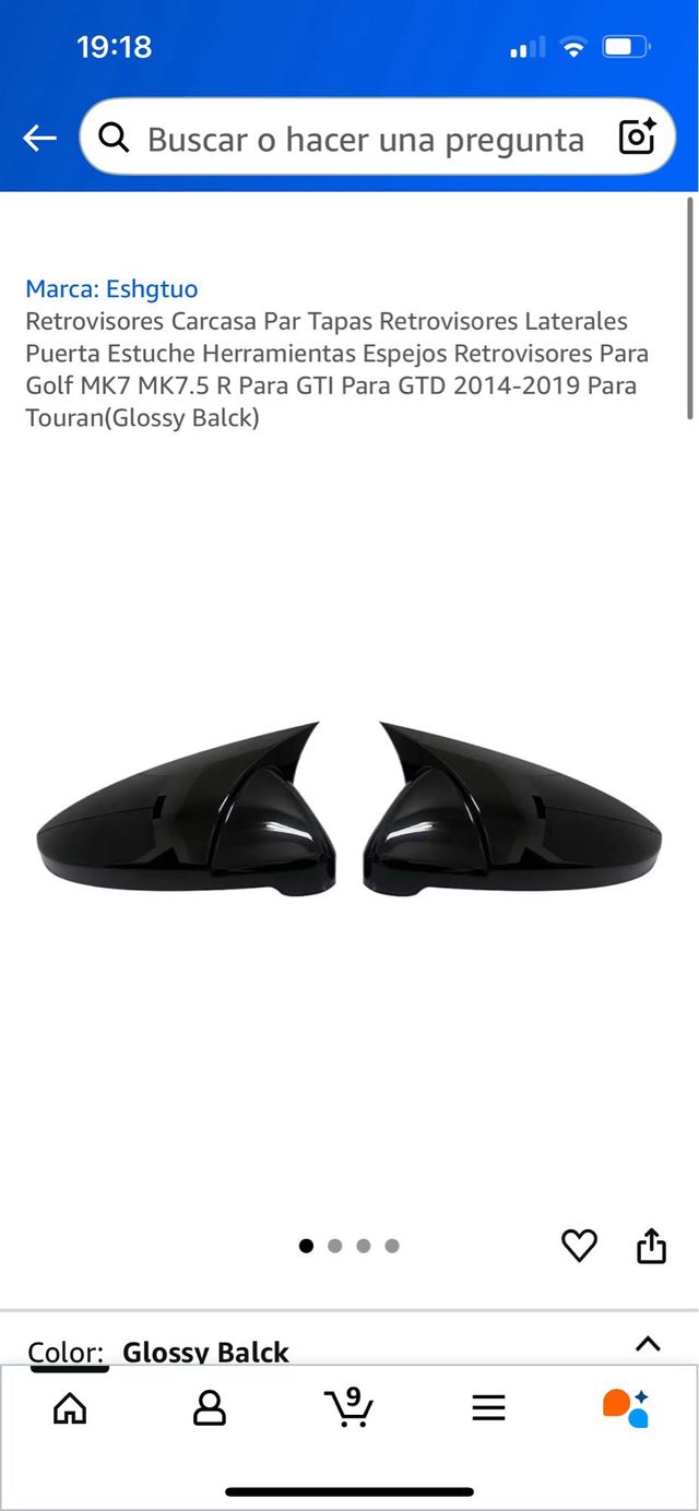 Carcasas retrovisores Golf MK7 MK7.5