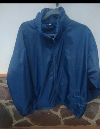 Giubbotto antivento uomo blu