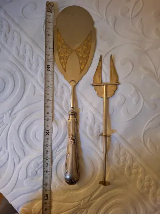 Juego de pala y tenedor para servir