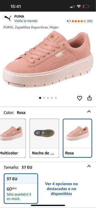 Zapatillas Puma Suede Platform Beige/Rosa