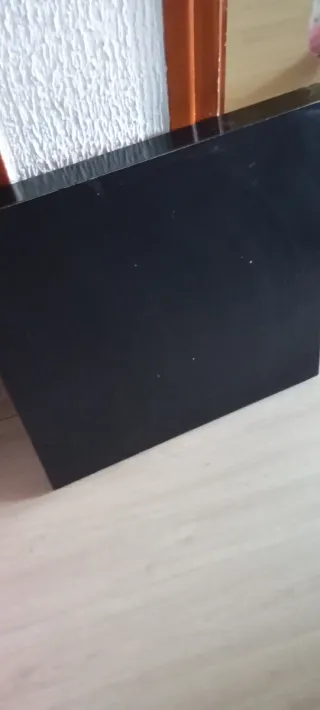 Mesa auxiliar negra madera