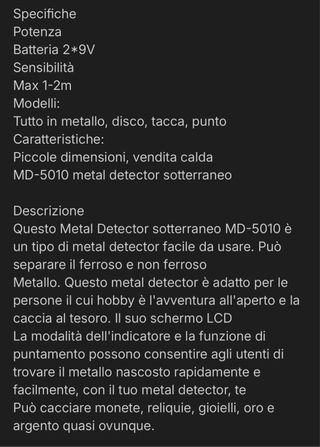 Metal Detector MD-5010