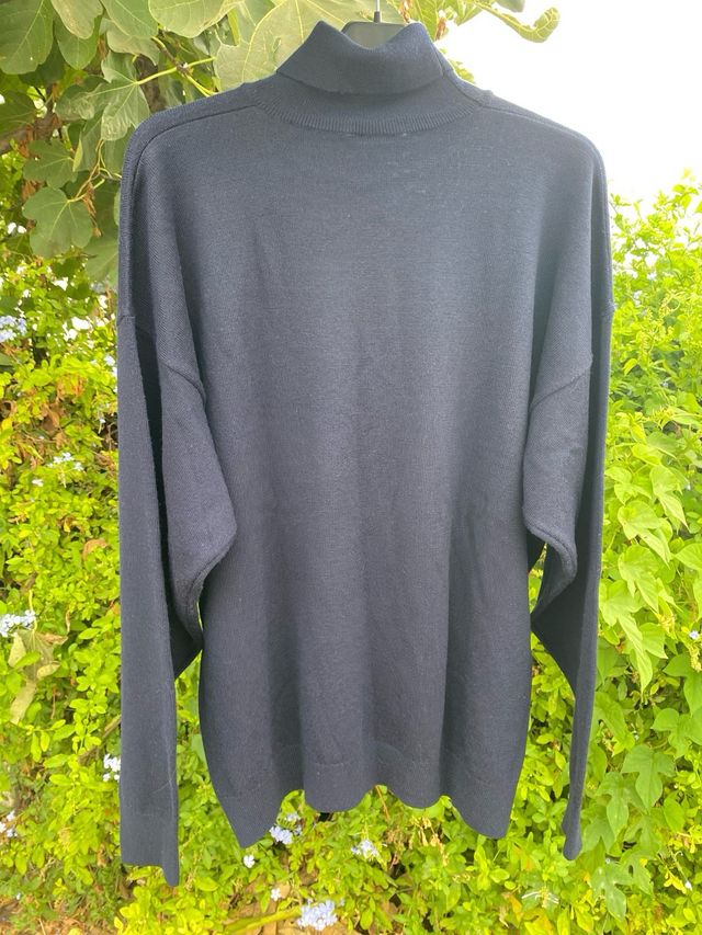 Jersey Lacoste Lana Cuello Alto Azul XXL