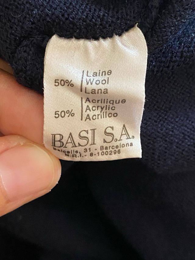 Jersey Lacoste Lana Cuello Alto Azul XXL