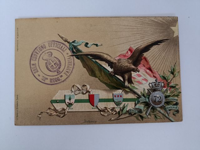 Cartolina Militare Fanteria Reggimento 72