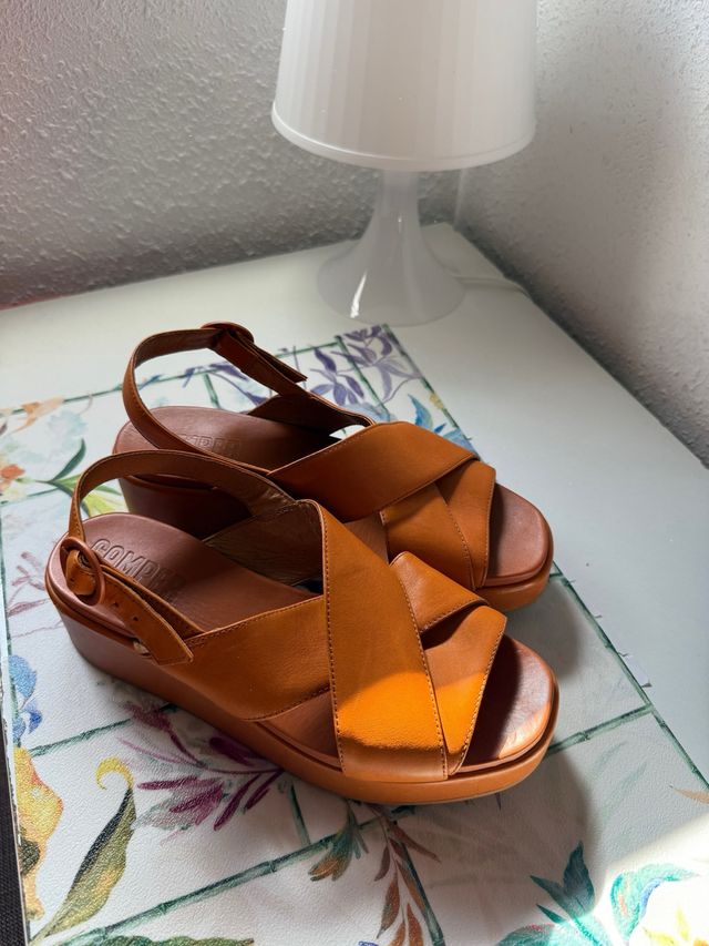 Sandalias Camper Naranja Piel Talla 38