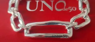 Pulsera eslabones plateada Uno de 50