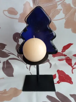 Decorazione albero di Natale con candela