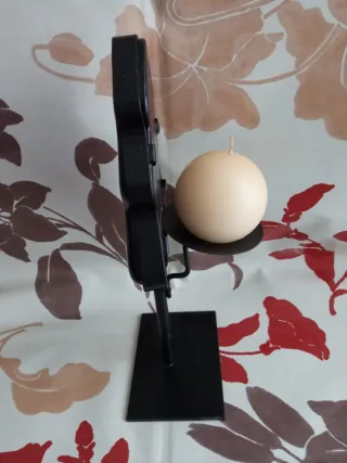 Decorazione albero di Natale con candela